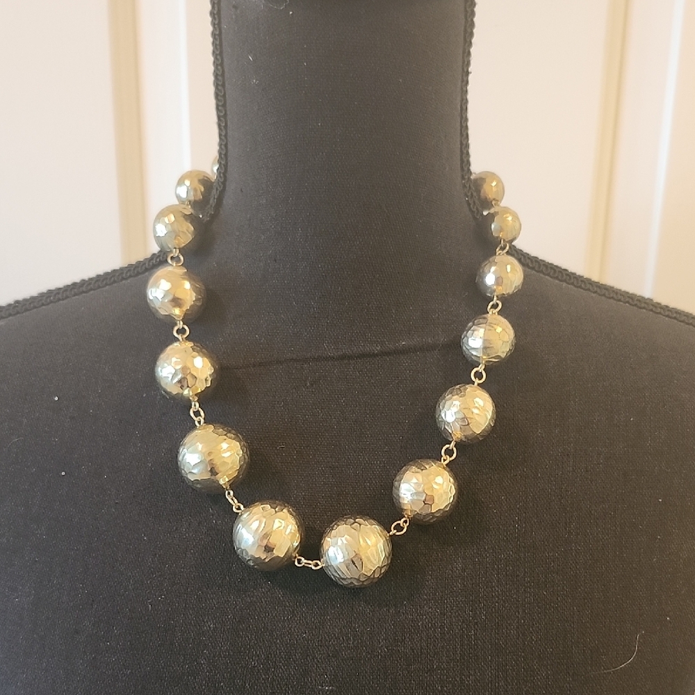 Chico's Gold Pearl Necklace Timeless Elegance